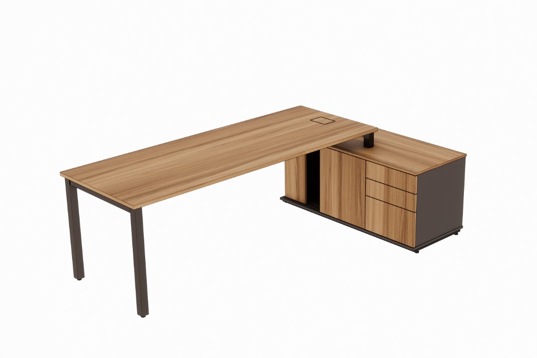 Mesa de escritório gerente com armário Pórtico